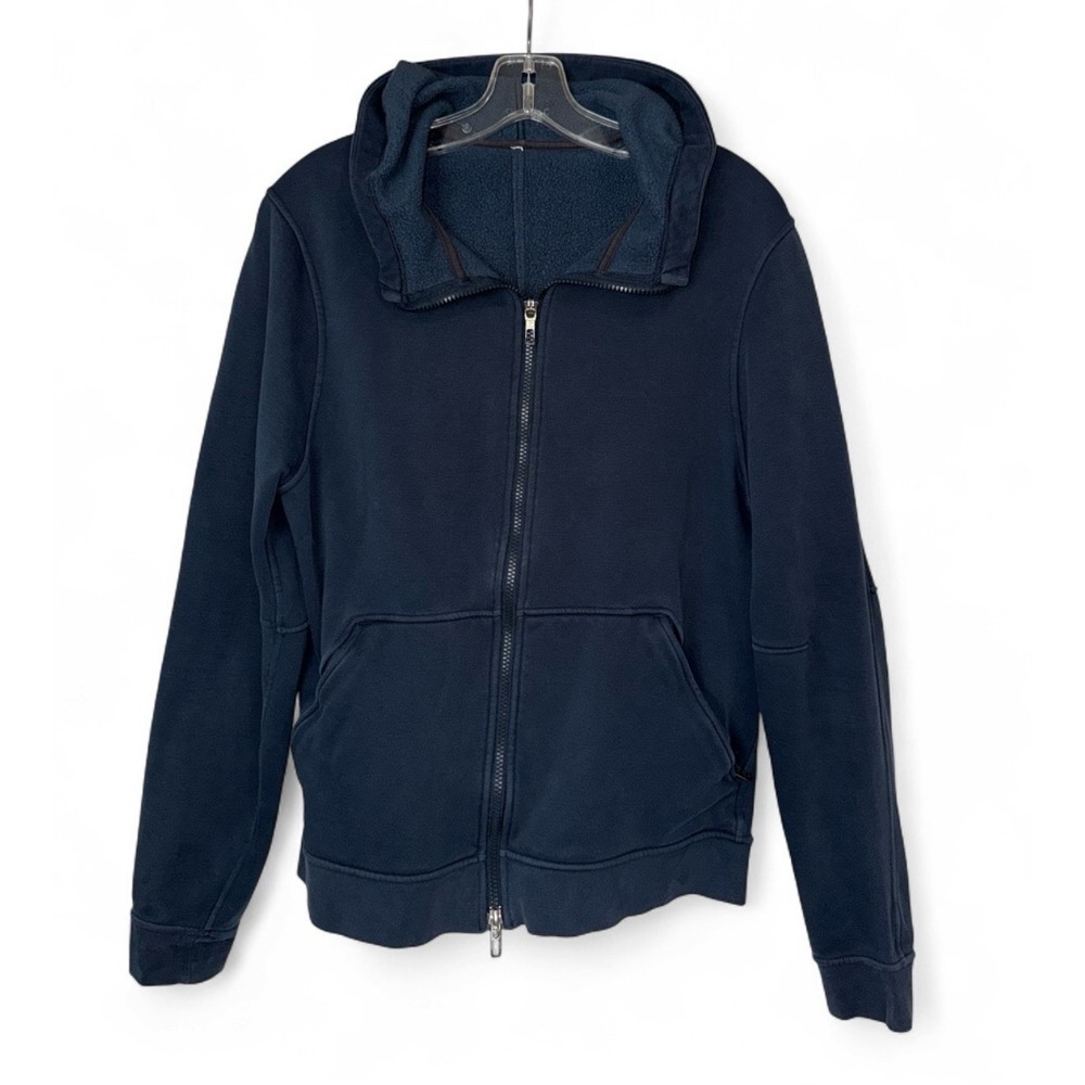 Lululemon Ritual Jacket Mens Medium Nocturnal Teal Navy Fleece Hoodie M4638S